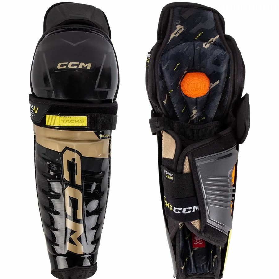 Protective * | Ccm Tacks As-V Pro Senior Hockey Shin Guards